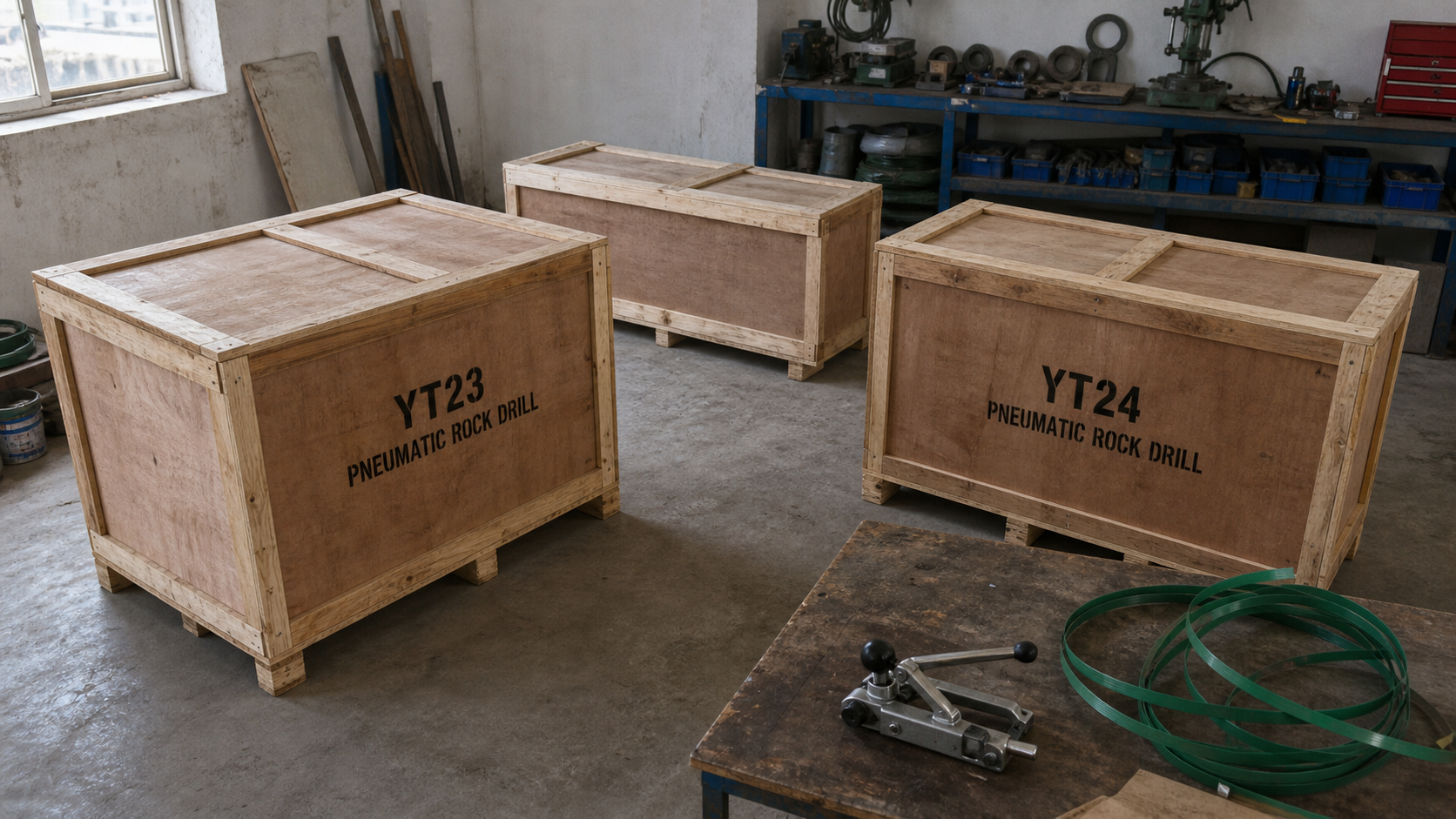 YT23 / YT24打包工位示意图 / YT23 / YT24 packing station illustration