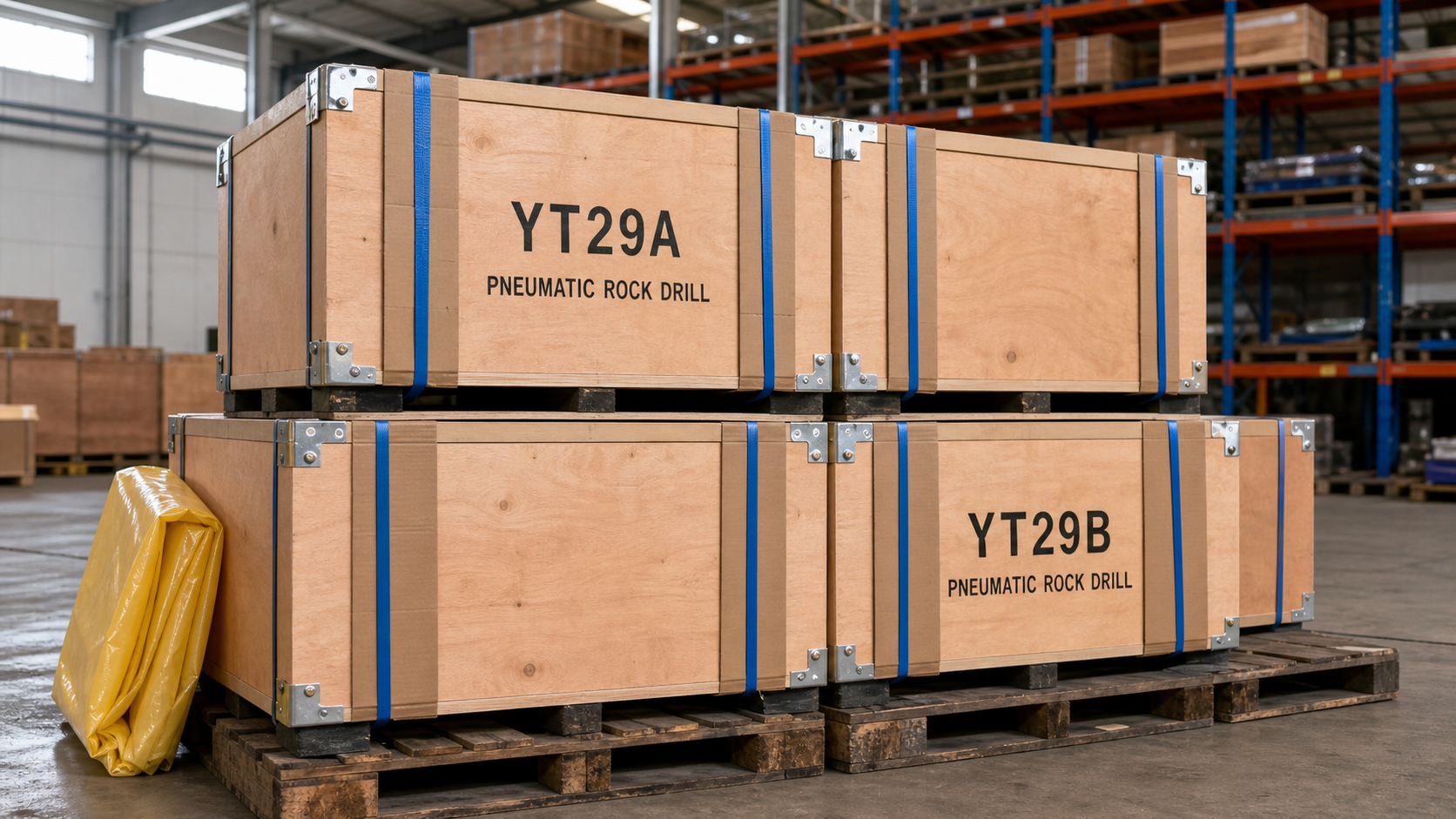 YT29A / YT29B成品仓堆垛示意图 / YT29A / YT29B warehouse stacking illustration